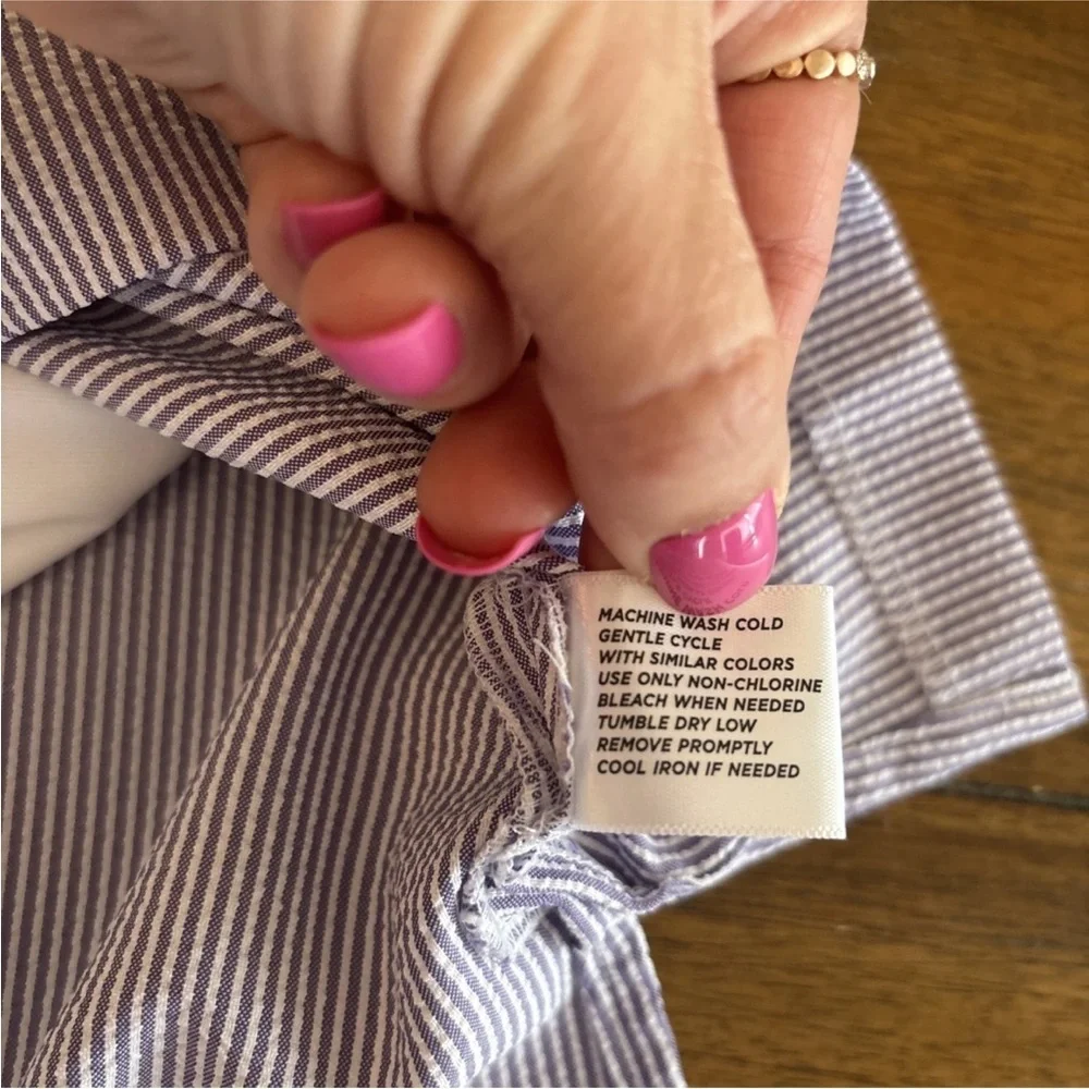 Lady Hagen Lavender Stripe Seersucker Golf Skort Size 10 - Picture 11 of 12